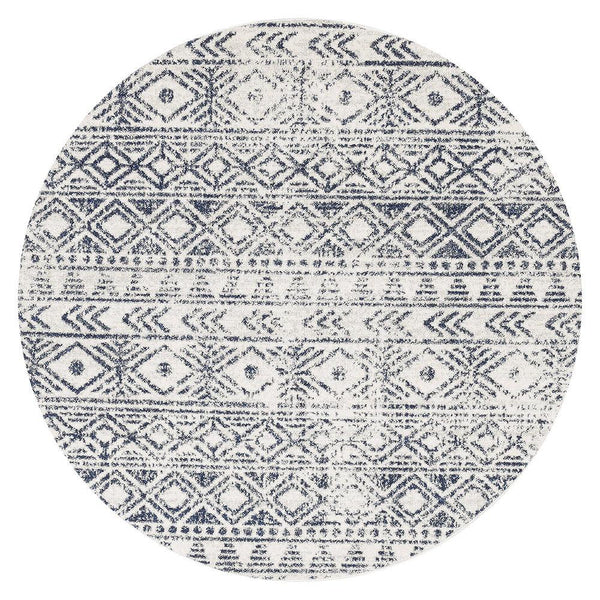 Shelter Blue Rug Round