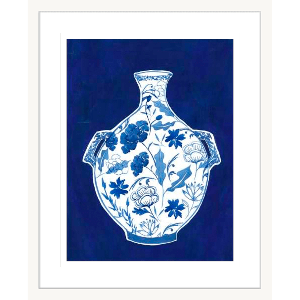 Indigo Porcelain Vase Print #01