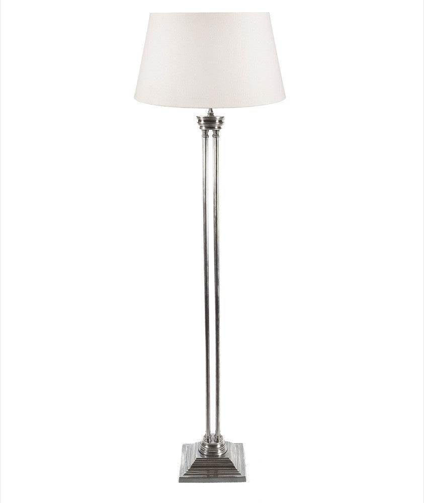 Hudson Floor Lamp Base Antique Silver
