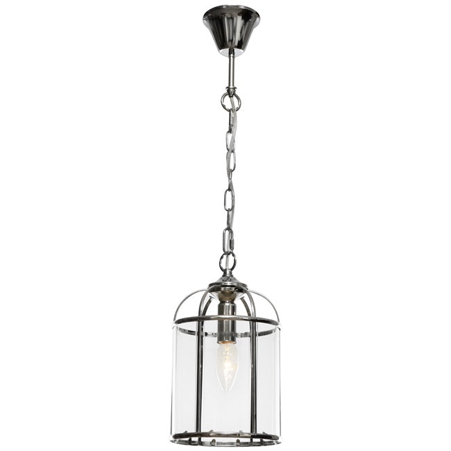 Clovelly 1 Light Pendant Satin Chrome