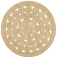 Round Spiral Natural Rug
