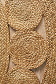 Round Spiral Natural Rug