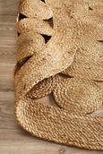 Round Spiral Natural Rug