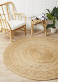 Jute Natural Rug Round