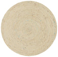 Round Jute Rug Natural with Flecked Colours