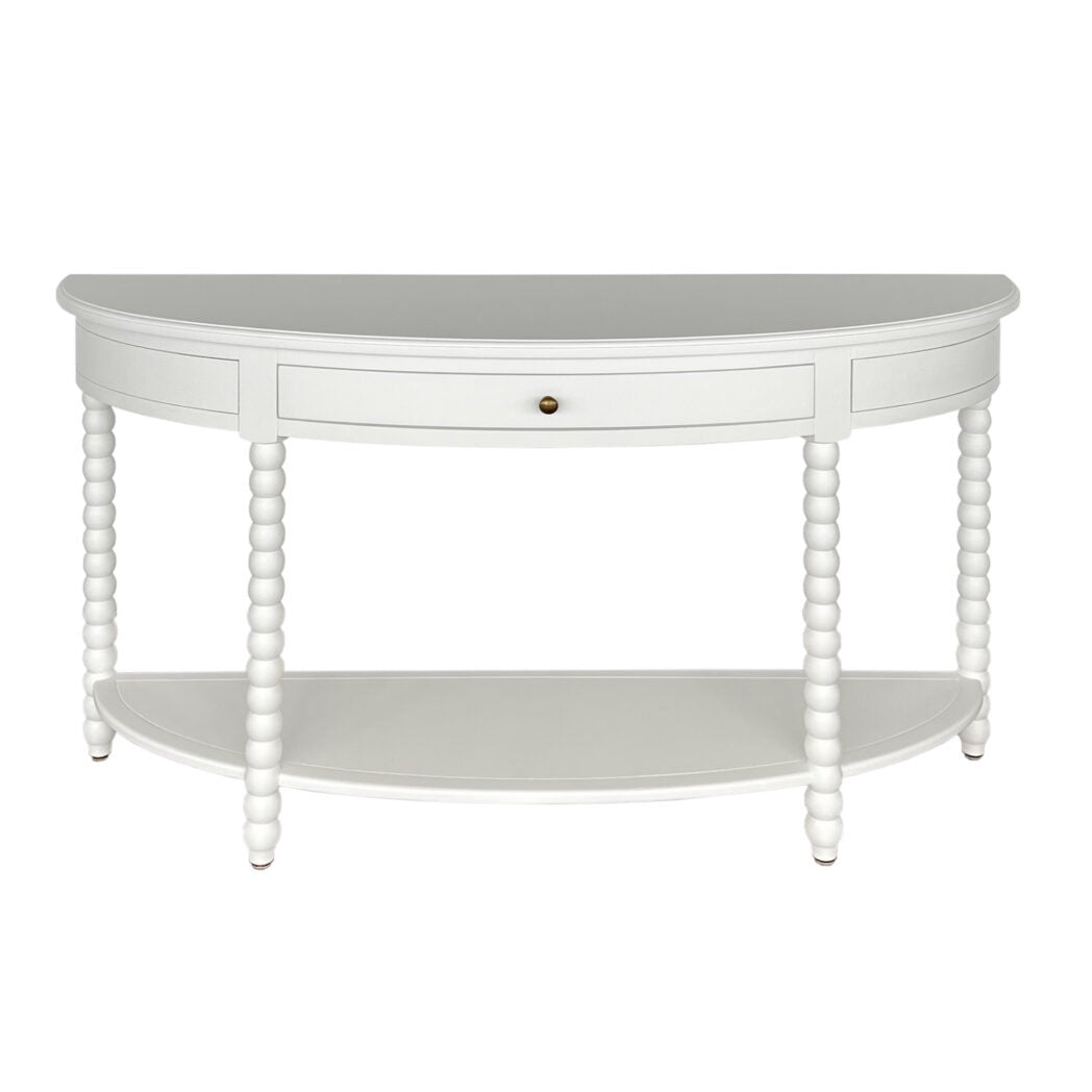 Camille Bobbin Curved Console White
