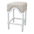 Bobbin Barstool White / Natural