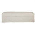 Brighton Slip Covered Bench Natural Linen