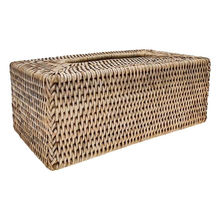 Rattan Tissue Box Holder Rectangle