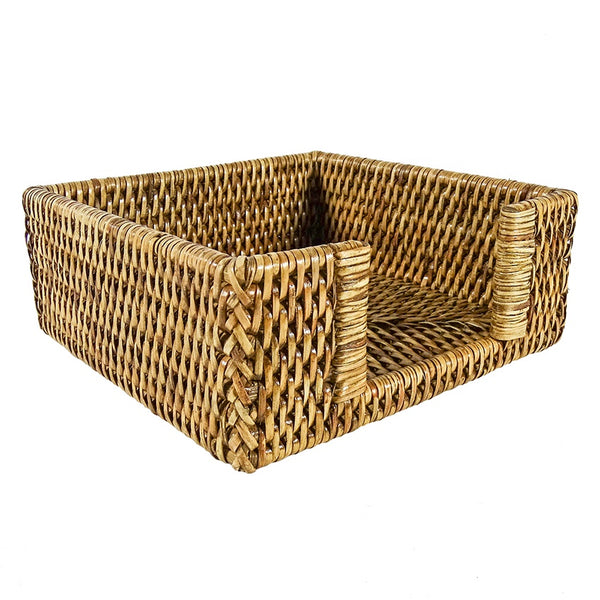 Rattan Napkin Holder Antique Brown