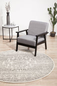 Rita Silver Round Rug