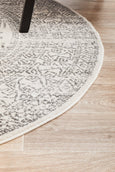 Rita Silver Round Rug