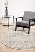 Rita Silver Round Rug