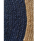 Round Navy/Ntrl Jute Rug