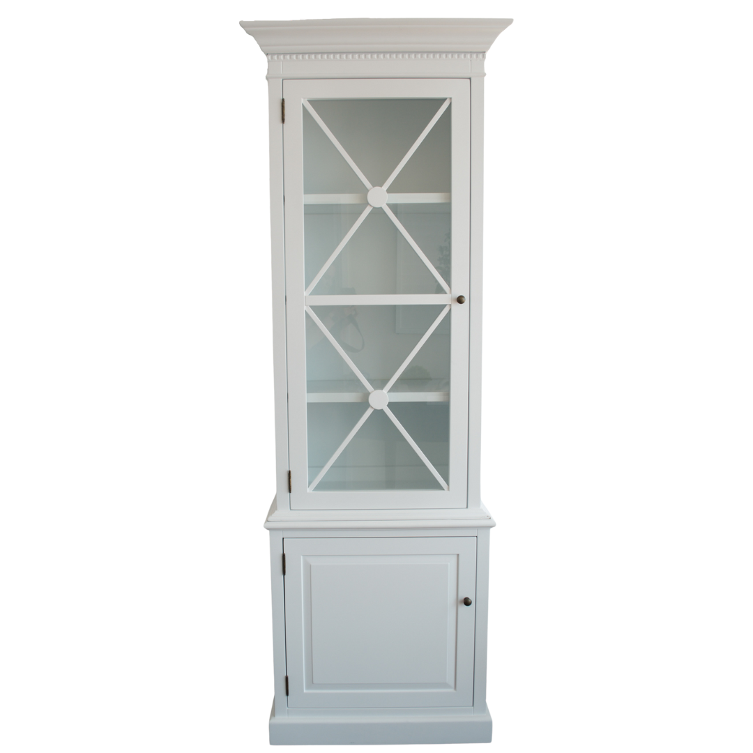 Lexington One Door Glass Display Cabinet White