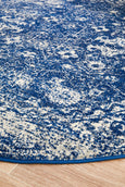 Harley Navy Rug Round