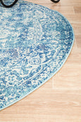 Isla Blue Rug Round