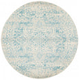 Isla White/Blue Round Rug