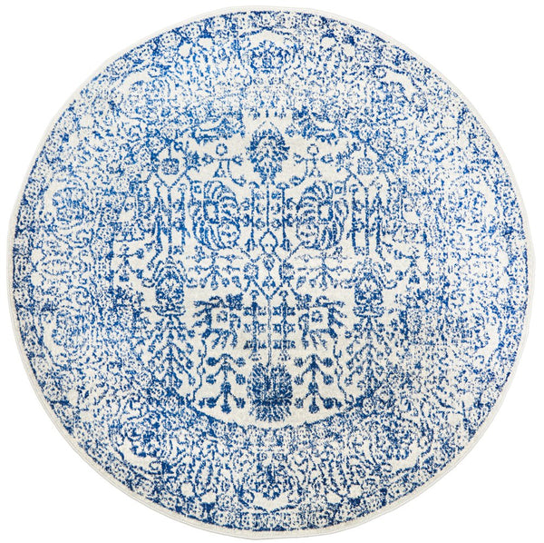 Eve Blue Rug Round