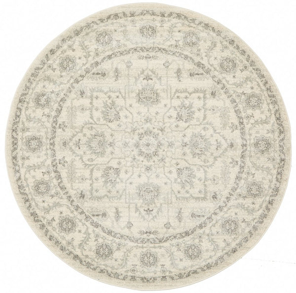 Parker White Rug Round