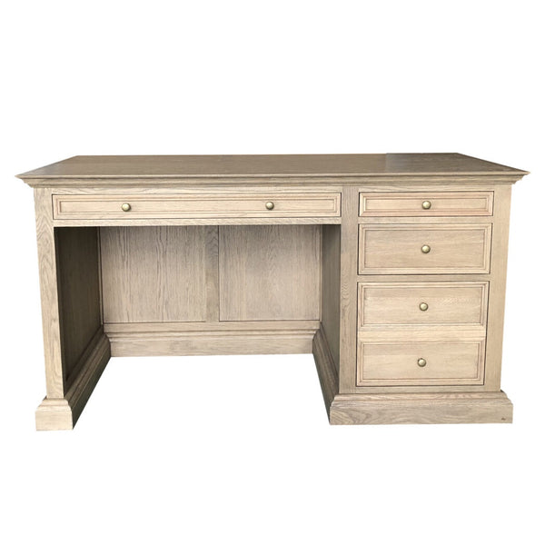 French Panel Desk Weathered Oak