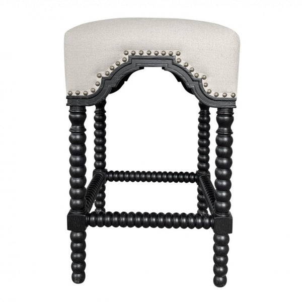 Bobbin Barstool Black Oak