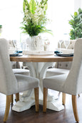 Pedestal Dining Table 140cm White Leg