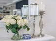 Palm Silver Candle Holder 40cm