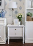 Kendall Bamboo White Side Table