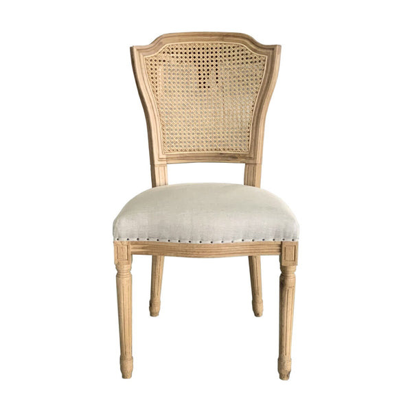 Lilian Rattan Dining Chair Weathered Oak