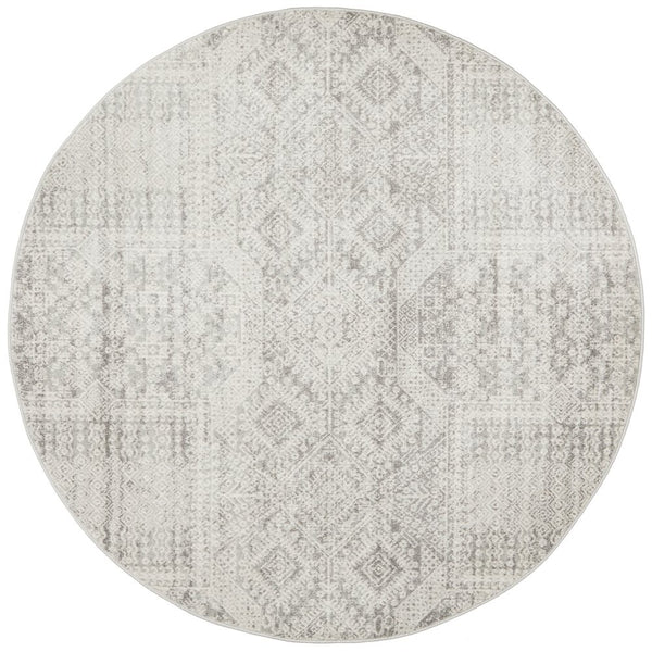 Avery Rug Silver Round