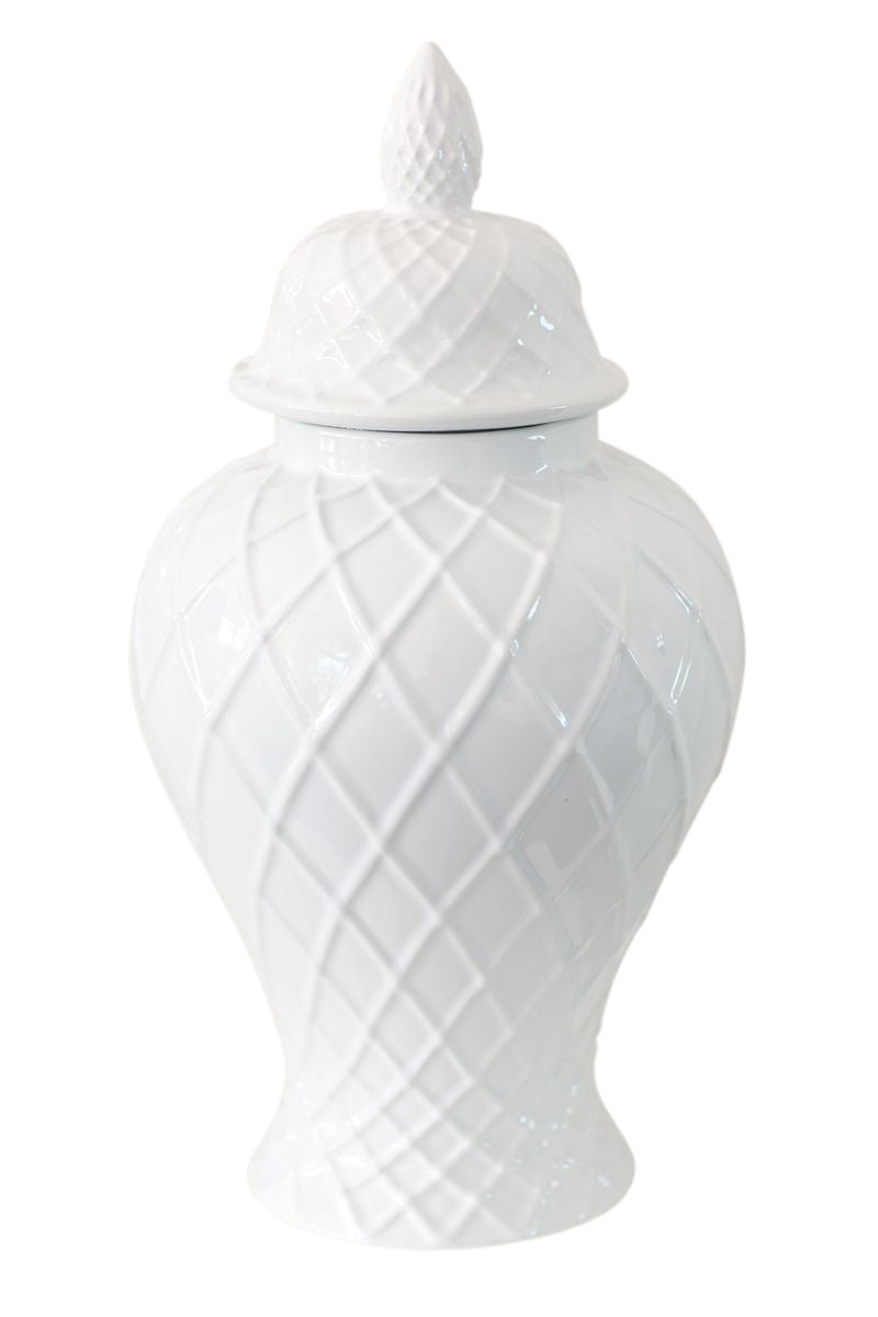 Weave Ceramic Temple Jar Large