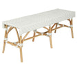 Missoli Rattan Bench Ivory