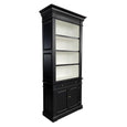 French Library One Bay Bookcase Black (No Ladder)