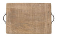 Rectangle Wood Serve Board With Iron Handle