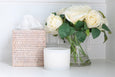 Rose in Glass Vase White