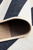 Harbour Navy Stripe Outdoor Rug