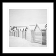 Beach Huts Black & White