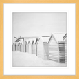 Beach Huts Black & White