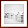 Beach Huts Black & White