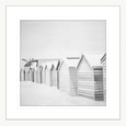 Beach Huts Black & White