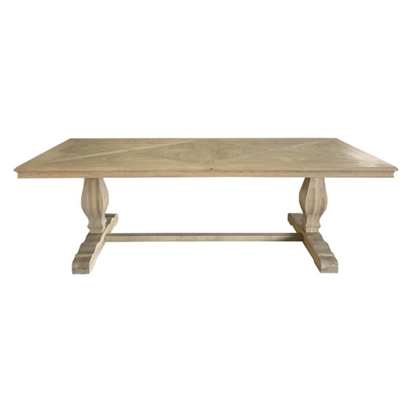 Charlotte Dining Table Parquetry Weathered Oak 240cm