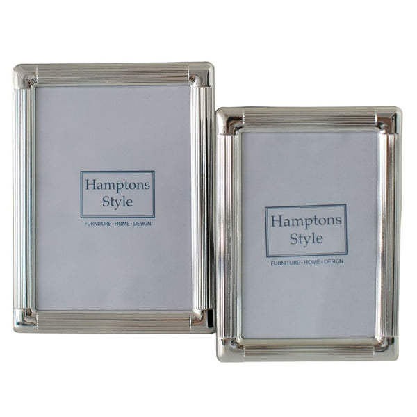 Silver Plated Ridged Frame 4 x 6"