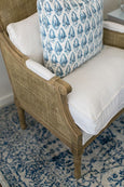 Hicks Caned Armchair White