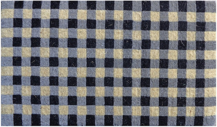 Gingham Check Doormat