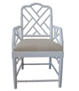Bardon Bamboo Carver Chair White / Natural Linen