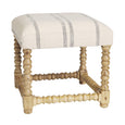 Bobbin Square Ottoman Ocean