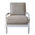 Bobbin Chair White Frame - Natural Linen