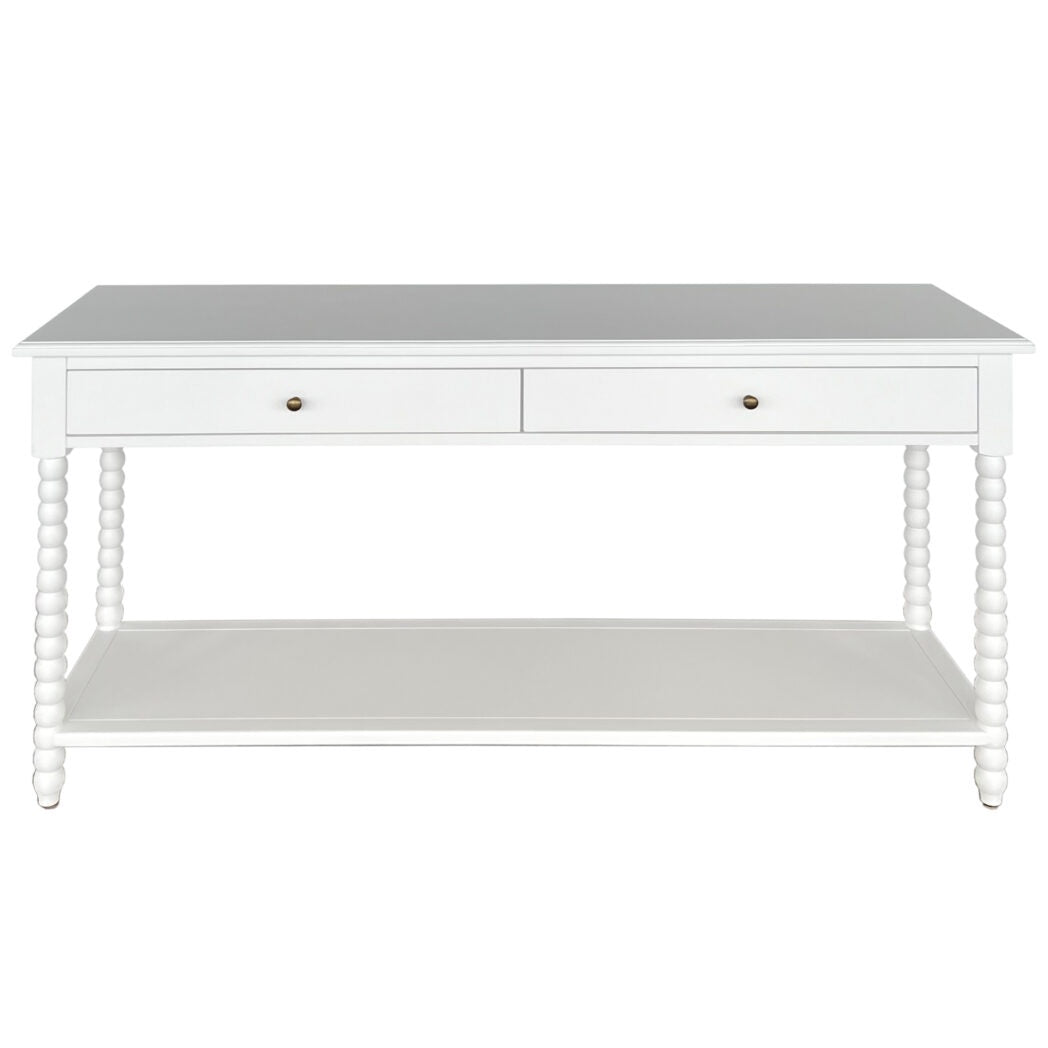 Brianna Bobbin White Console Table
