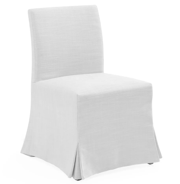Brighton Slip Cover Dining Chair White Linen